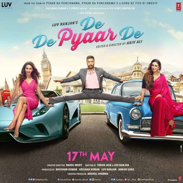 India Tv - De De Pyaar De poster, the movie is set to release on May 17