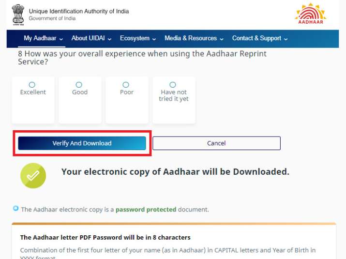India Tv - Aadhaar verification details