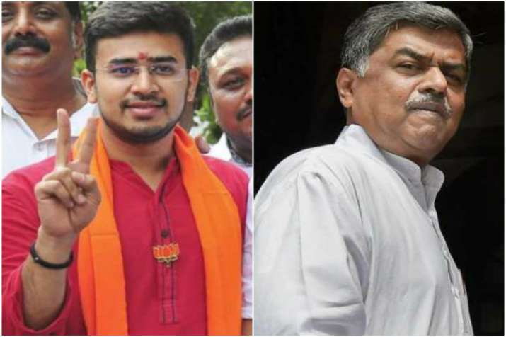 Tejasvi Surya and B K Hariprasad- File Photo
