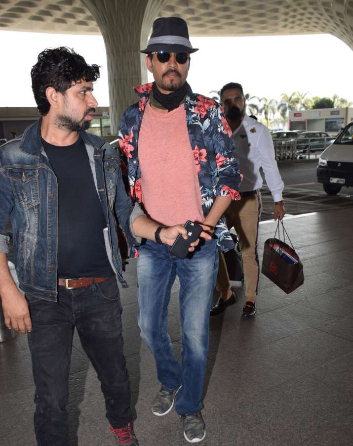  India TV - Irrfan Khan spotted at the Mumbai airport. 