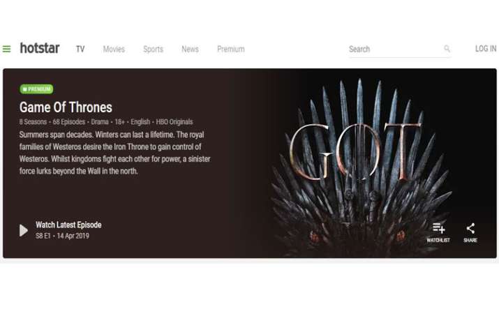 Beware You Cant Watch Game Of Thrones Using Hotstar 365 Vip Plan