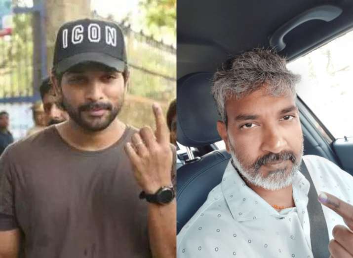 Allu Arjun, SS Rajamouli and Jr NTR cast their vote in Lok Sabha