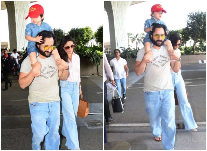 India Tv -  Saif Ali Khan, Taimur and Kareena Kapoor Khan