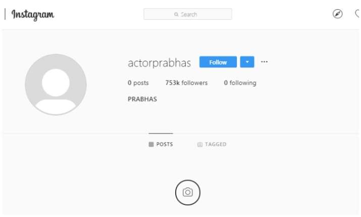 Baahubali Prabhas finally makes his Instagram debut, gets over 7 Lakh ...