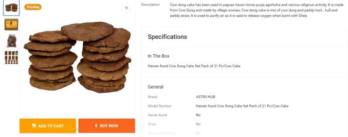 Read Hilarious Gobar Ka Upla Or Cow Dung Cake Reviews On