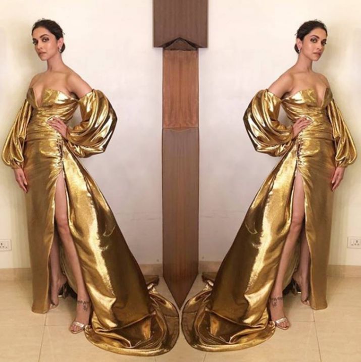 Malaika Arora appears in metallic thigh-high slit gown inspired by Deepika  Padukone's Monisha Jaising outfit | Celebrities News – India TV