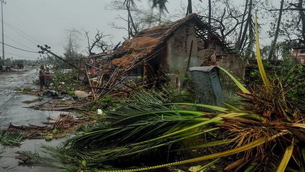 Destruction caused by cyclone Fani in Puri district of