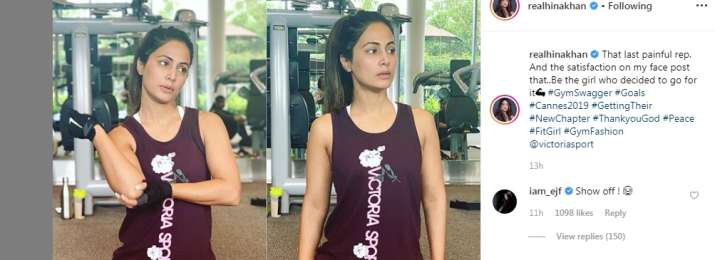   India Tv - Erica Fernandes calls Hina Khan's SHOW-OFF & # 39; as she prepares for the Cannes Film Festival 