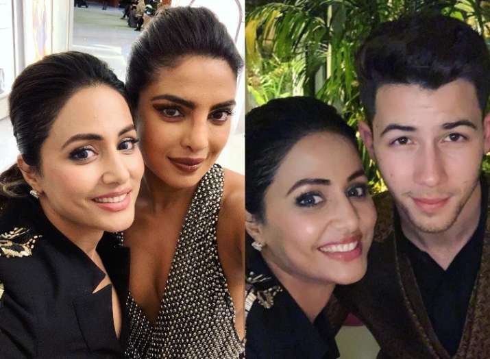 Hina Khan's selfie with Nick Jonas and Priyanka Chopra 