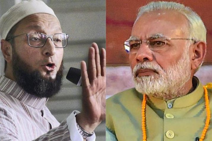 Asaduddin Owaisi and PM Narendra Modi