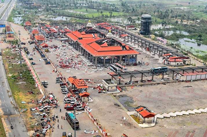 A bird’s eye view of the destruction caused by Cyclone