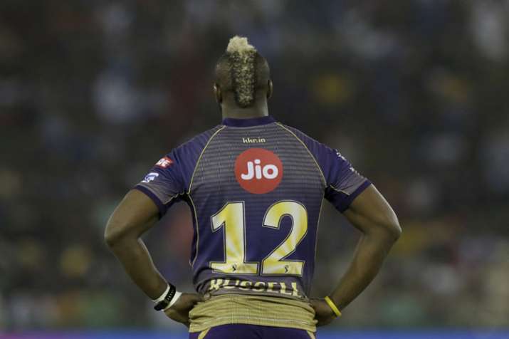 andre russell jersey number in ipl