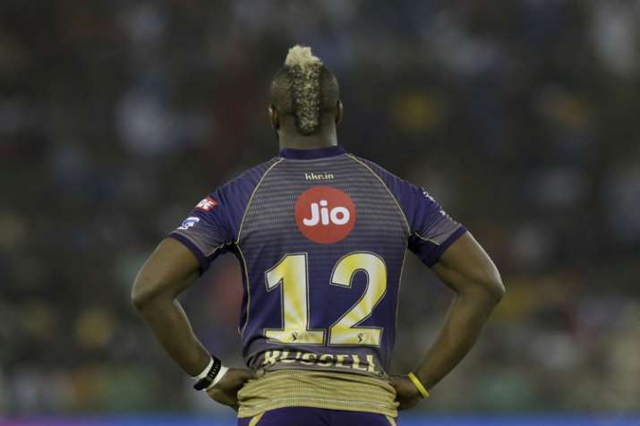 andre russell kkr jersey number