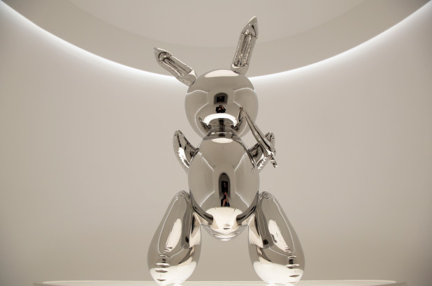 Stainless steel sculpture of 'Rabbit' by Jeff Koons sold