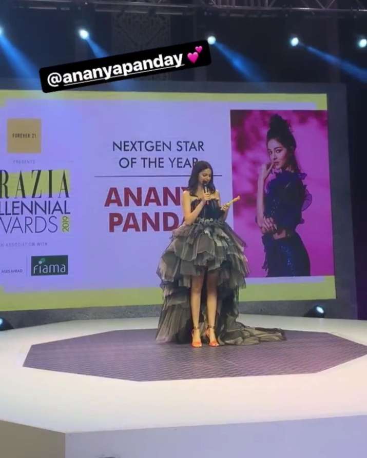 India Tv - Ananya Panday recieved her first award ever