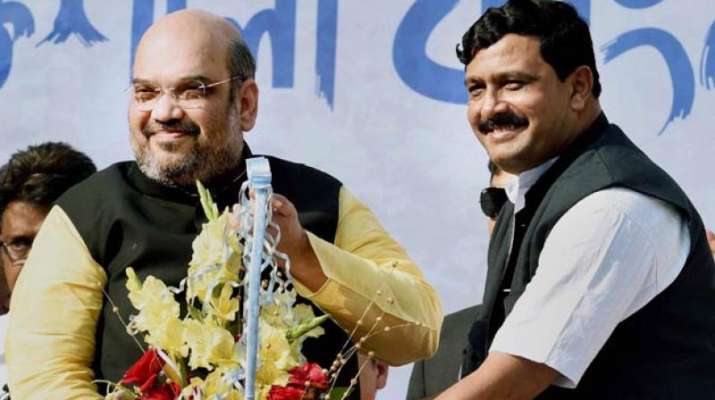 BJP national secretary Rahul Sinha with Home Minister Amit