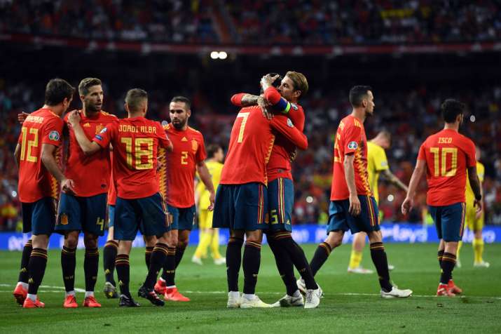 Image result for Euro 2020 Qualifier: Spain beat Sweden 3-0 to remain top of group F