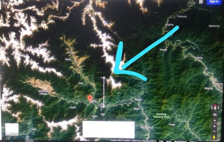 Location where wreckage of AN-32 has been spotted. Picture