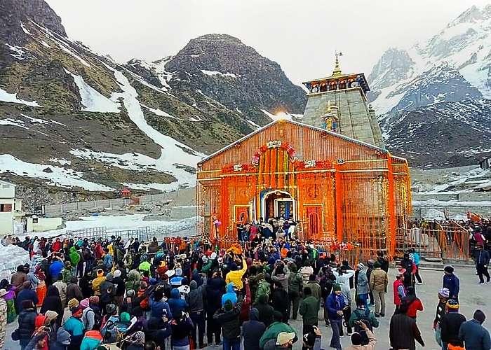 Kedarnath, located at a height of 11,755 feet in the