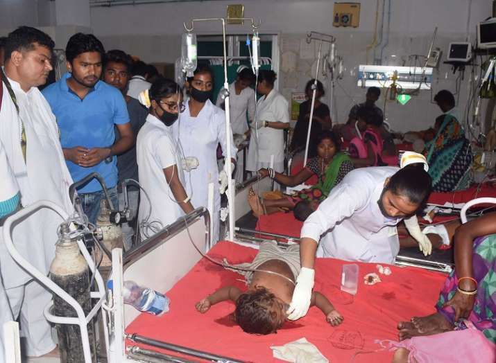 Children showing symptoms of Acute Encephalitis Syndrome