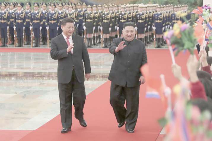 Chinese premier Xi Jinping visits North Korea, holds talks with Kim ...