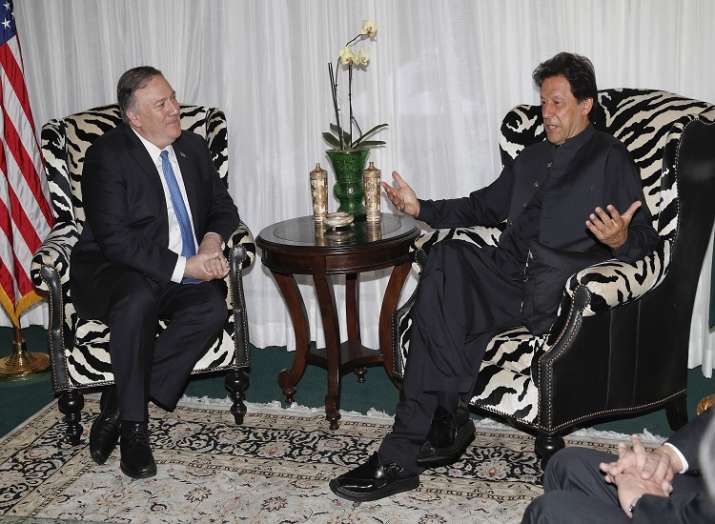 Secretary of State Mike Pompeo with Pakistani Prime