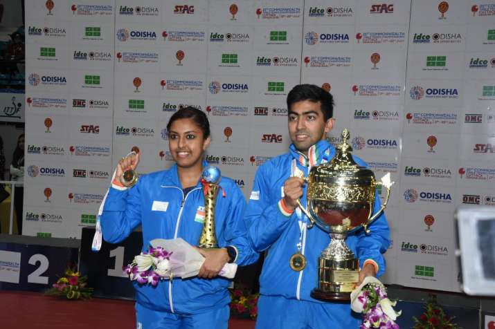 Commonwealth Table Tennis Championships Harmeet Ayhika Win As