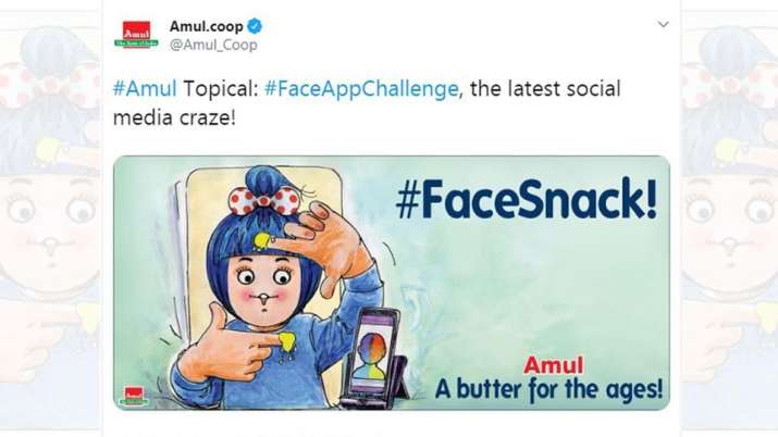 Amul takes up viral #FaceAppChallenge, netizens say it's