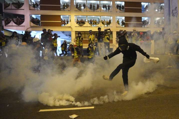 China lashes out at Hong Kong protest targeting its office