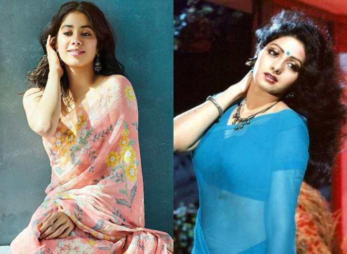   India Tv - The last picture of Janhvi Kapoor in saree will remind you of his mother Sridevi 