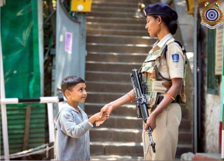 Adorable: Photo of CRPF personnel shaking hands with