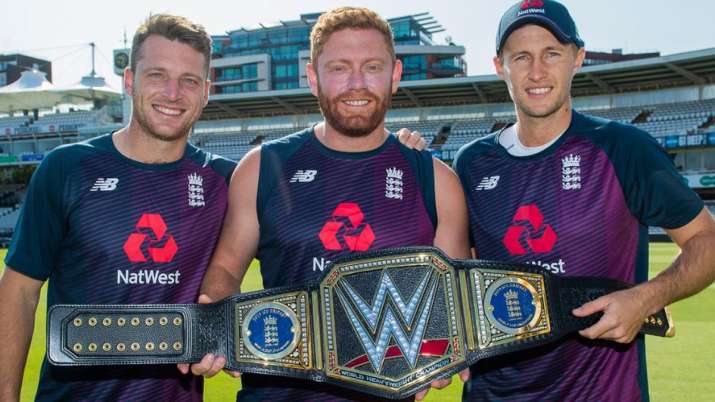 World Cup winners England receive customised WWE Championship belt