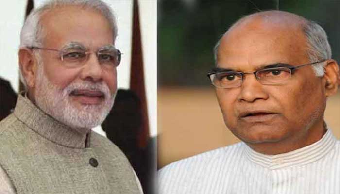 President Ram Nath Kovind, PM Modi greet people on
