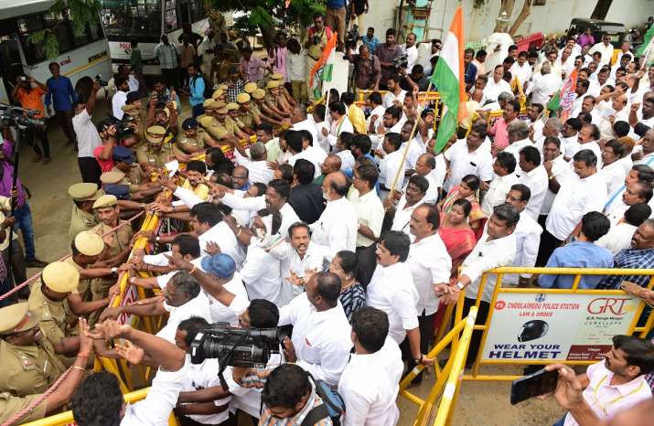 Protests in Tamil Nadu over Chidambaram's arrest