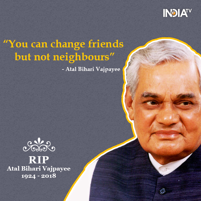 Atal Bihari Vajpayee First Death Anniversary Remembering Bjps Iconic