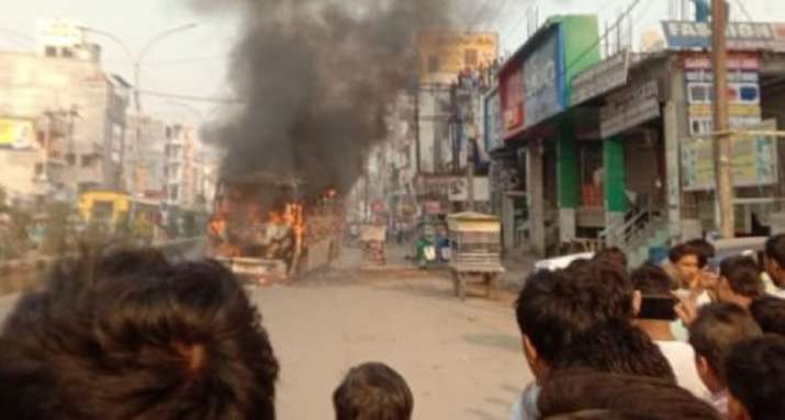 Bus fire