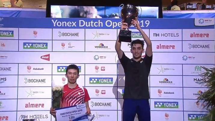 Image result for lakshya sen wins Dutch Open 2019