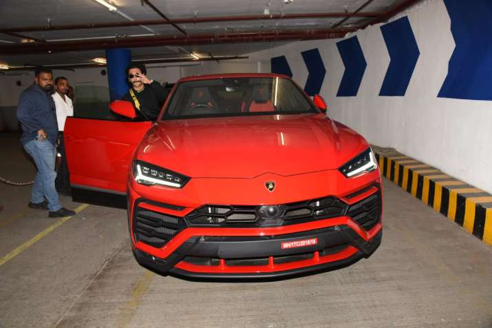 Image result for Ranveer Singh bought 3 million red Lamborghini