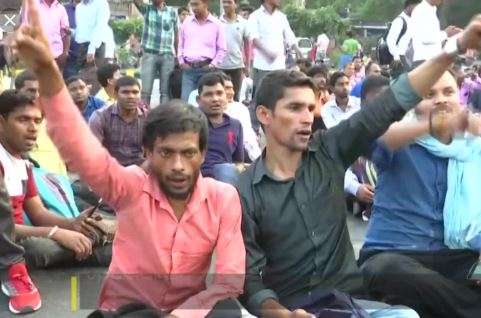 differently-abled people protest in New Delhi