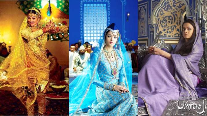 aishwarya rai in blue saree