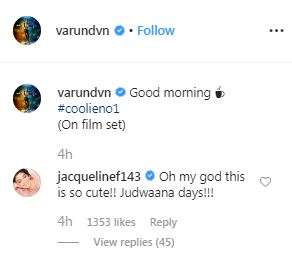 India Tv - Reaction's on Varun Dhawan's Instagram post 