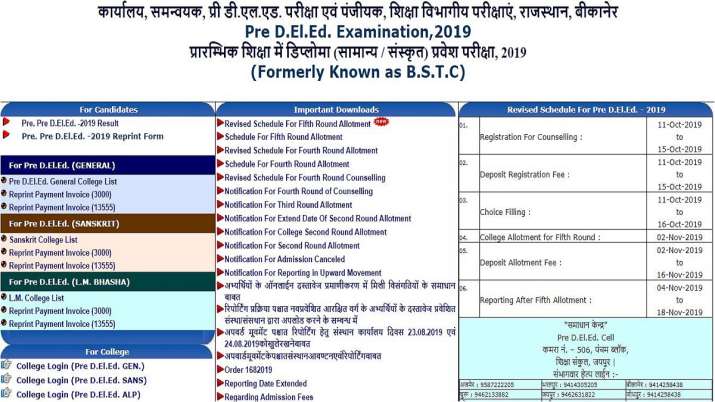 Rajasthan BSTC Pre D.El.Ed. Result 2019 declared. Direct link to check
