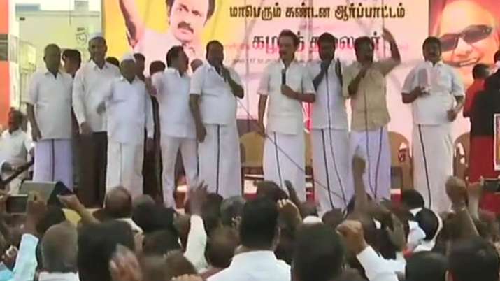 DMK protest against CAA in Tamil Nadu