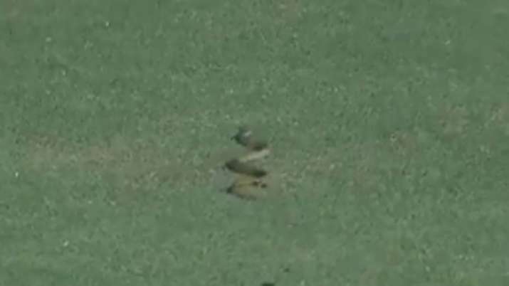 The players made their way into the middle and just when