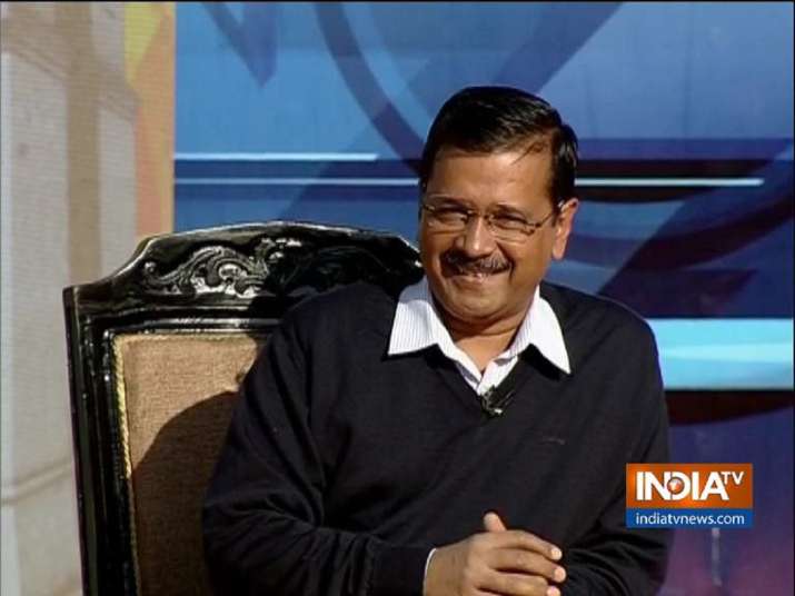 Delhi Chief Minister Arvind Kejriwal during his interaction