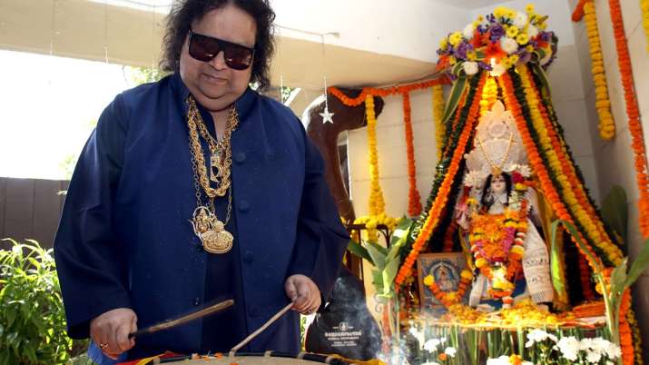 Bappi Lahiri Celebrates Saraswati Puja With Friends And Family