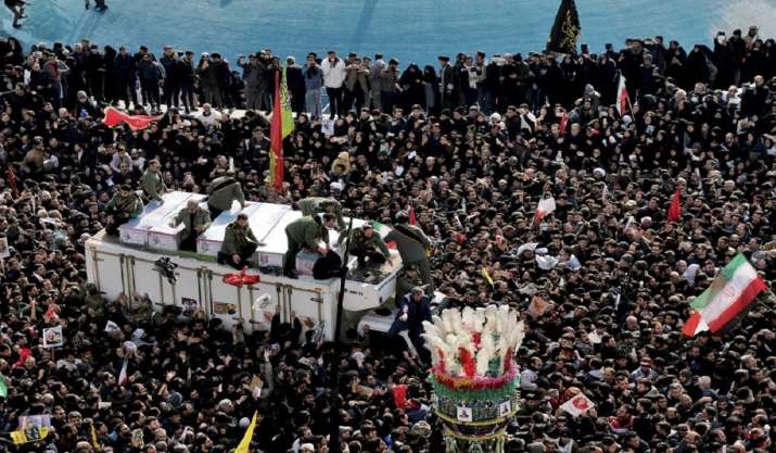 Stampede at funeral of Iran General Qassem Soleimani, 35