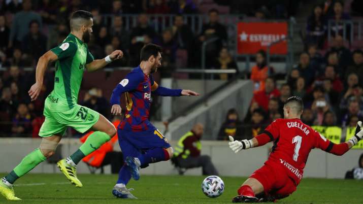 Lionel Messi scored a brace as Barcelona cruised to a 5-0