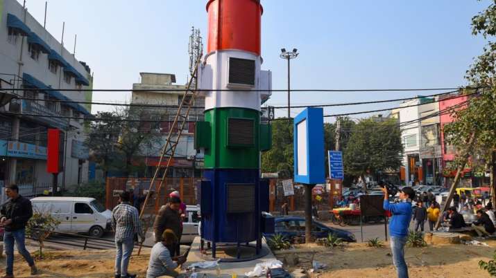 Install smog towers at Connaught Place, Anand Vihar in