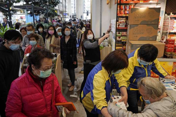 India Tv - Coronavirus outbreak: Panic buying in Hong Kong supermarkets